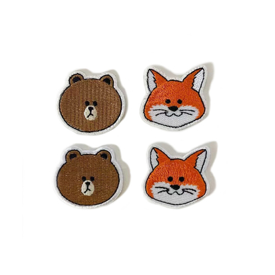 Động vật Fox Logo Quần áo Thêu Các bản vá cho T shirt Đường viền cắt bằng laser