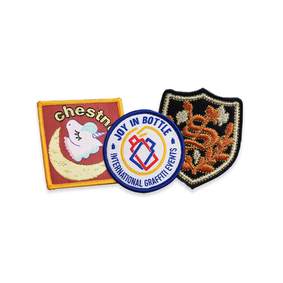 Nhiều Logo Sắt được chấp nhận trên các bản vá thêu Phù hiệu Vải Twill Kích thước tùy chỉnh