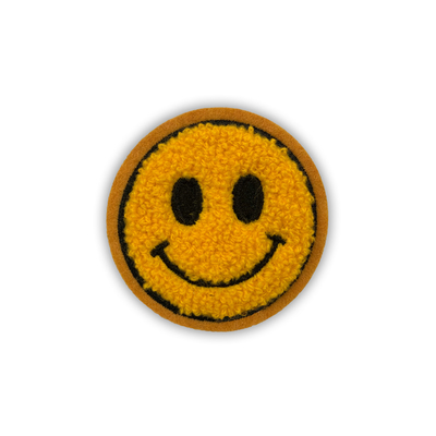 Bản vá thêu chữ Glitter Emoji Chenille cho mũ may túi xách